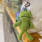 Creative Frog Bag Key Chain Plush Green Frogs Coin Purse Pendant Gift