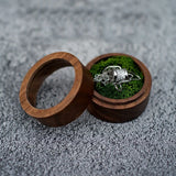 Wooden Wedding Ring Storage Box for Women
