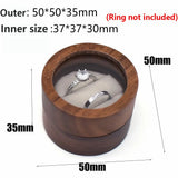 Wooden Wedding Ring Storage Box for Women