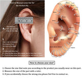 Crystal Cartilage Earring Surgical Steel Nose Ring Hoop Piercing