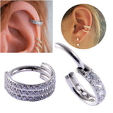 Crystal Cartilage Earring Surgical Steel Nose Ring Hoop Piercing