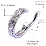 Crystal Cartilage Earring Surgical Steel Nose Ring Hoop Piercing