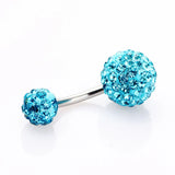 Crystal Steel Navel Piercing Sexy Body Jewelry