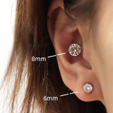 Crystal Magnetic Ear Stud Zircon Clip Earrings No Piercing Jewelry