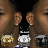 Crystal Magnetic Ear Stud Zircon Clip Earrings No Piercing Jewelry