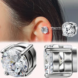 Crystal Magnetic Ear Stud Zircon Clip Earrings No Piercing Jewelry