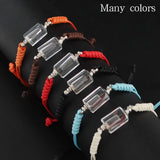 Crystal Vial Bracelets Wishing Bracelets Cotton Bracelet Name on Rice Bracelet