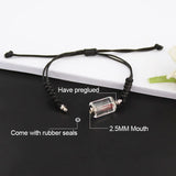 Crystal Vial Bracelets Wishing Bracelets Cotton Bracelet Name on Rice Bracelet