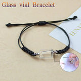 Crystal Vial Bracelets Wishing Bracelets Cotton Bracelet Name on Rice Bracelet