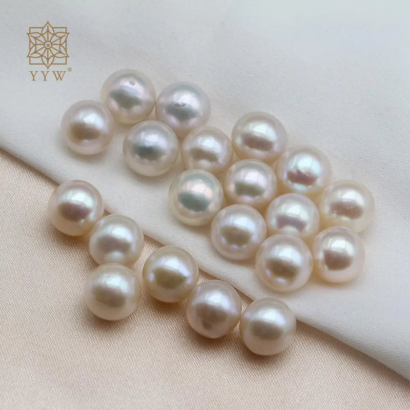 1PC No Hole Freshwater Pearl 7-8mm Round Beads For Diy Jewelry Making