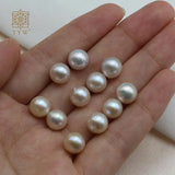 1PC No Hole Freshwater Pearl 7-8mm Round Beads For Diy Jewelry Making