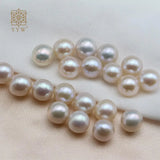 1PC No Hole Freshwater Pearl 7-8mm Round Beads For Diy Jewelry Making