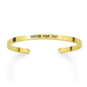 Personalized Engraved Stainless Steel Bracelet for Women Men