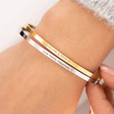 Personalized Engraved Stainless Steel Bracelet for Women Men