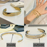 Personalized Engraved Stainless Steel Bracelet for Women Men