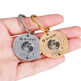 Personalized Photo Stainless Steel Keychains Couple Keychain Gift