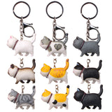 Cartoon Cat Pendant Key Ring Shake Head Car Bag Keychain Gift