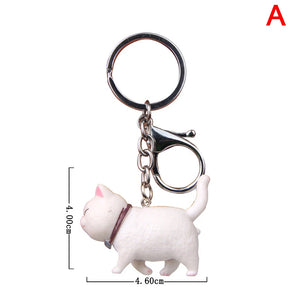 Cartoon Cat Pendant Key Ring Shake Head Car Bag Keychain Gift