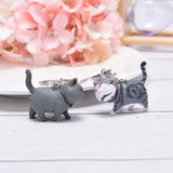 Cartoon Cat Pendant Key Ring Shake Head Car Bag Keychain Gift