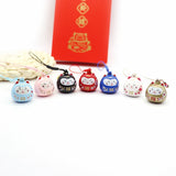 Cartoon Japanese Lucky Cat Keychain Phone Charms Car Keys Pendant Key Chains