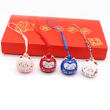 Cartoon Japanese Lucky Cat Keychain Phone Charms Car Keys Pendant Key Chains