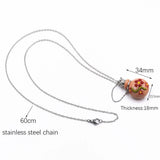 Refillable Essential Oil Aromatherapy Pendant Necklace