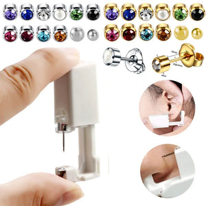 Disposable Ear Piercing Gun 316L Surgical Steel No Pain Ear Piercer