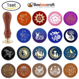 Dog & Cat Wax Seal Stamp 30mm Brass Head Sealing Stamp with Wooden Handle