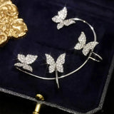 Butterfly Ear Cuffs Wrap Around Non-Pierced Ears Earrings