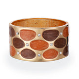 European Oil Drop Wide Bangle Cuff Bracelet for Women