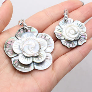Flowers Natural Shells Pendant DIY Jewelry Accessories