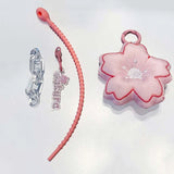 1PC Sakura Keychain Flower Keyring for Women Couple Backpack Pendant