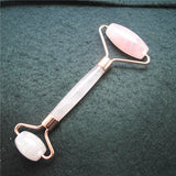 Rose Quartz Facial Massage Roller for Body Exercise