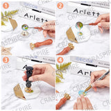 Fairy Wax Seal Stamp Flower 30mm Brass Head Sealing Stamp Wooden Handle