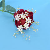 Crystal Flower Ear Clips No Piercing Punk Geometric Earrings Women