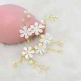 Crystal Flower Ear Clips No Piercing Punk Geometric Earrings Women