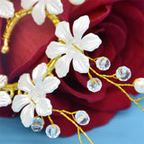 Crystal Flower Ear Clips No Piercing Punk Geometric Earrings Women