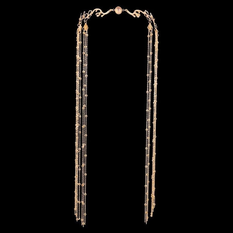 Rhinestone Tassel Hair Ornament Crystal Hairpin Women's Bridal Hair
