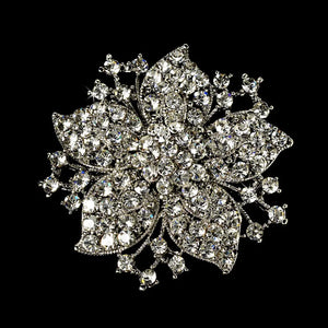 Bauhinia Rhinestone Brooch for Women, Cardigan Clip, Suit Pin