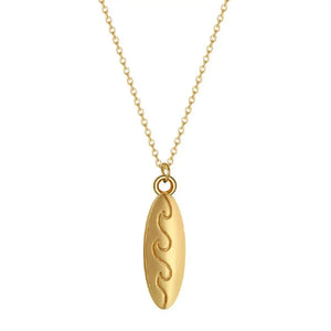Summer Wave Beach Jewelry Surfboard Necklace for Women