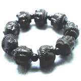 Men's Buddha Head Wooden Bracelet 20X17MM Elastic Wire Party Wear