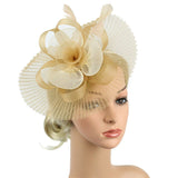 Feather Wedding Fascinator Headband Bridal Hair Accessories
