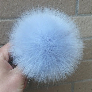 Fluffy Faux Fox Fur Pompoms for Beanie Hats DIY