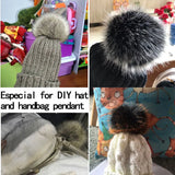 Fluffy Faux Fox Fur Pompoms for Beanie Hats DIY