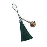 Four Leaf Locket Pendant Tassel Memorial Keychain Bag Pendant Decor