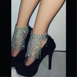 Full Rhinestone Tassel Anklet Crystal Bracelet Leg