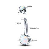 G23 Titanium Opal Crystal Belly Ring 14G