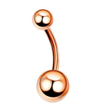 1PC G23 Titanium Crystal Gem Curved Barbell Belly Button Rings