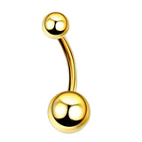 1PC G23 Titanium Crystal Gem Curved Barbell Belly Button Rings
