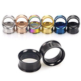 1PC G23 Titanium Ear Tunnels Plugs Flesh Cylindrical Ear Stretcher